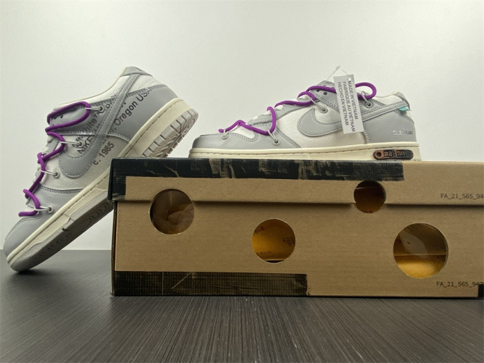 nike dunk low o-w lot 28 dm1602-111