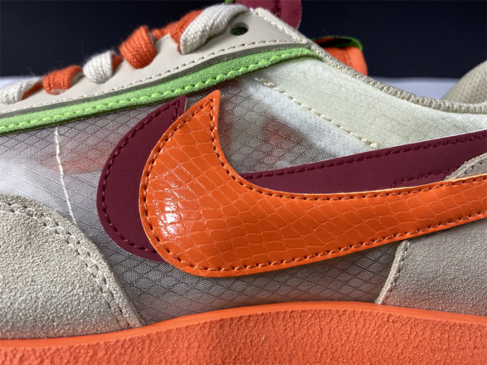 nike ld waffle sacai clot kiss of death net orange blaze dh1347-100