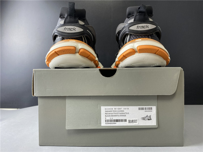 blcg sneaker tess.s.gomma black white orange 542436 w1gb7 2019